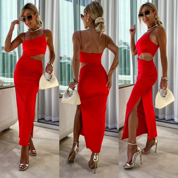 Lucrezia | Sexy Midikleid ohne Rücken und Taille für Damen
