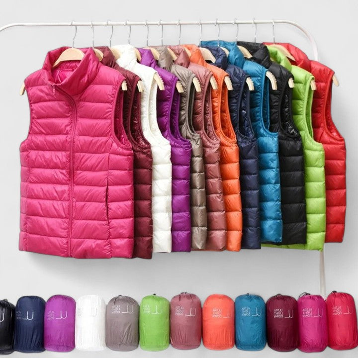 Eryzzaria Elegante Weste für Damen mit Rundhalsausschnitt