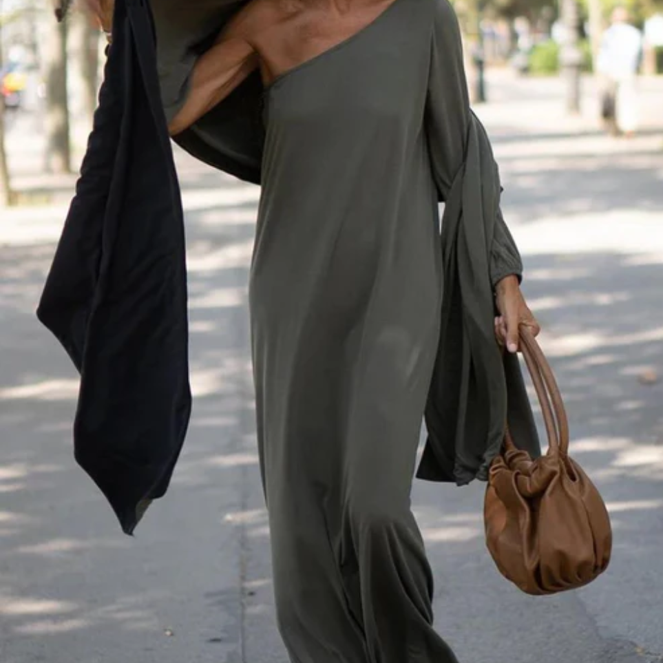 Zoe | Elegantes und Leichtes One-shoulder-Maxikleid für Damen