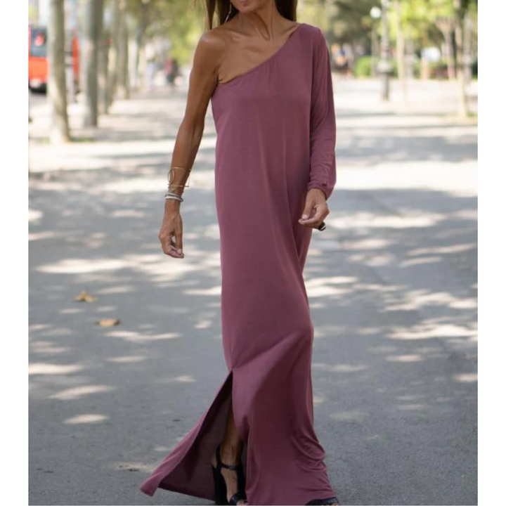 Zoe | Elegantes und Leichtes One-shoulder-Maxikleid für Damen