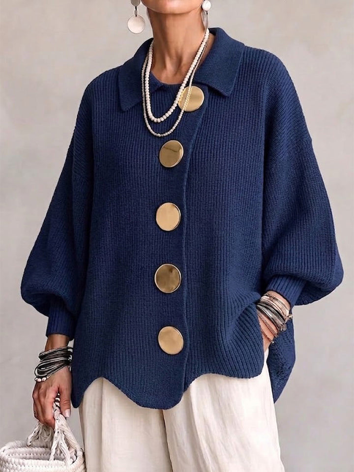 Damen Strickjacke mit Knöpfen, Langarm