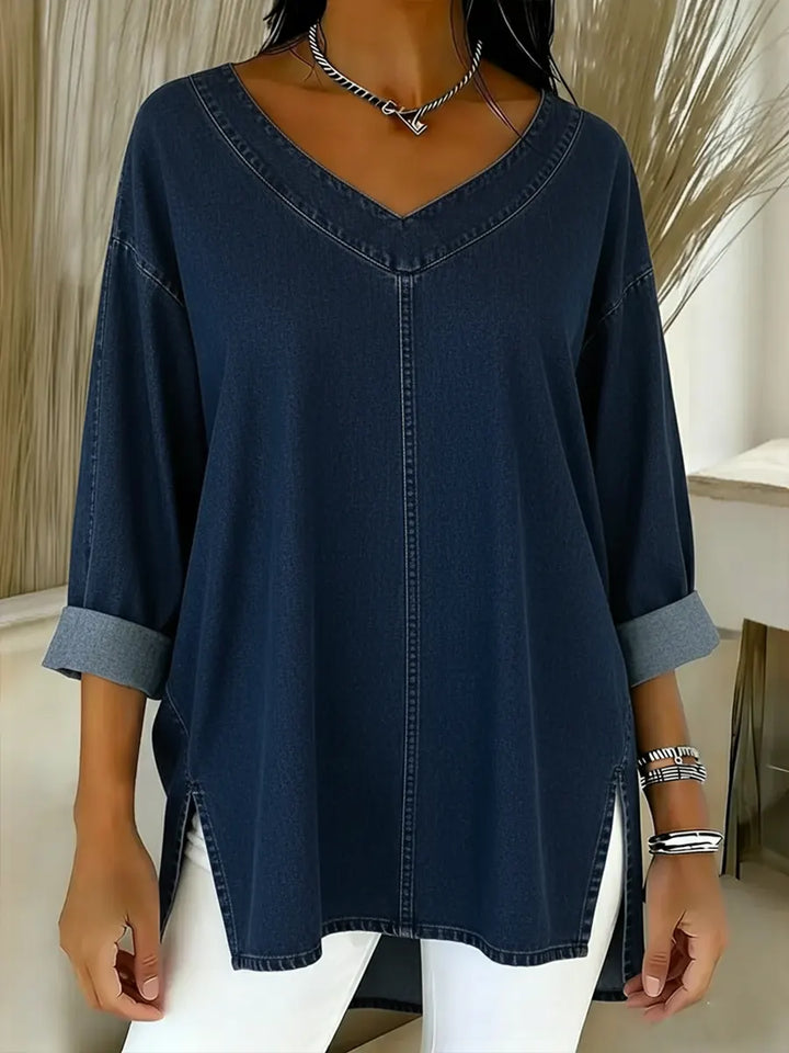 JESSICA | Lässiges V-Ausschnitt T-Shirt für Damen mit 3/4-Ärmeln