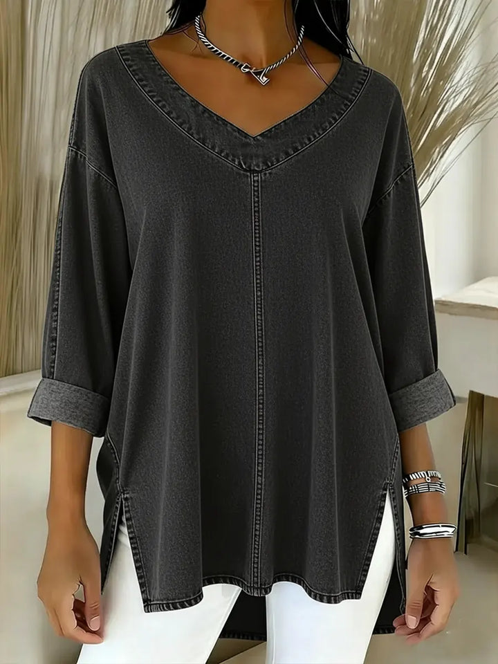 JESSICA | Lässiges V-Ausschnitt T-Shirt für Damen mit 3/4-Ärmeln