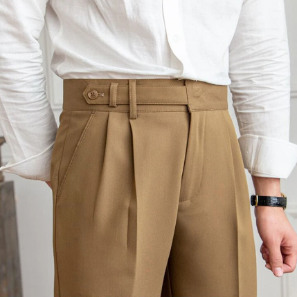 Herren Anzughose mit Taschen und geradem Bein