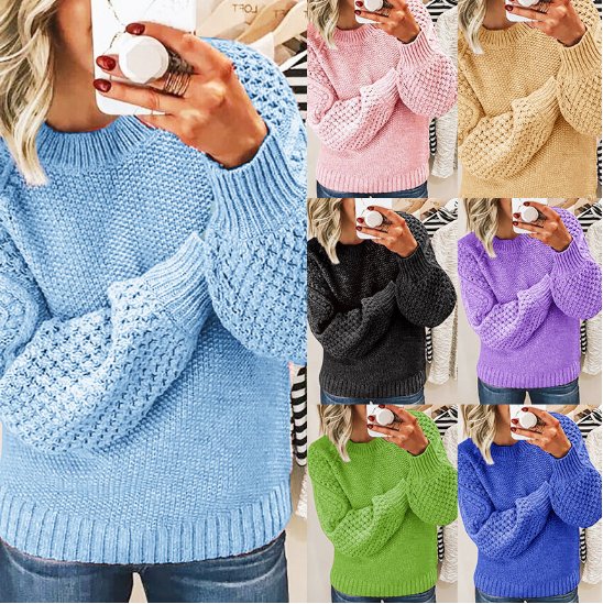 Nadine | Weicher Strickpullover für Damen mit Rundhalsausschnitt und langen Ärmeln