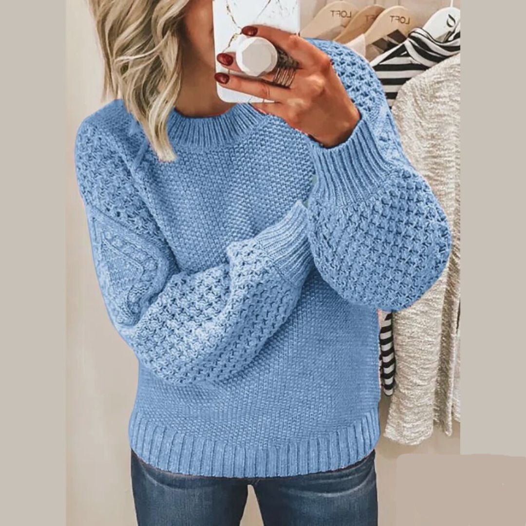 Nadine | Weicher Strickpullover für Damen mit Rundhalsausschnitt und langen Ärmeln