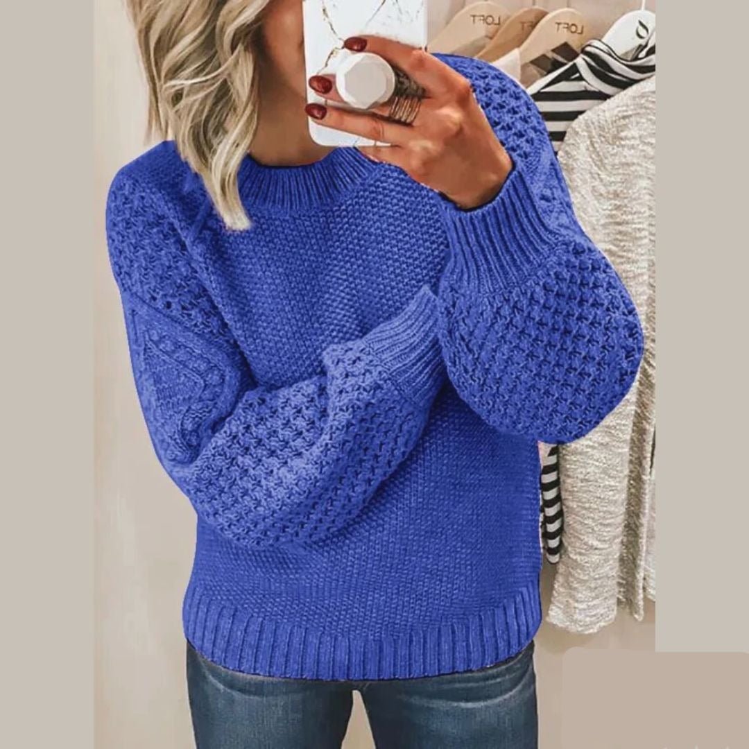 Nadine | Weicher Strickpullover für Damen mit Rundhalsausschnitt und langen Ärmeln