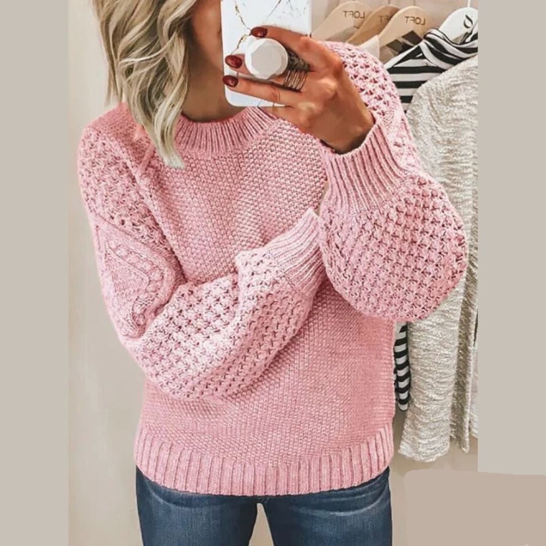 Nadine | Weicher Strickpullover für Damen mit Rundhalsausschnitt und langen Ärmeln