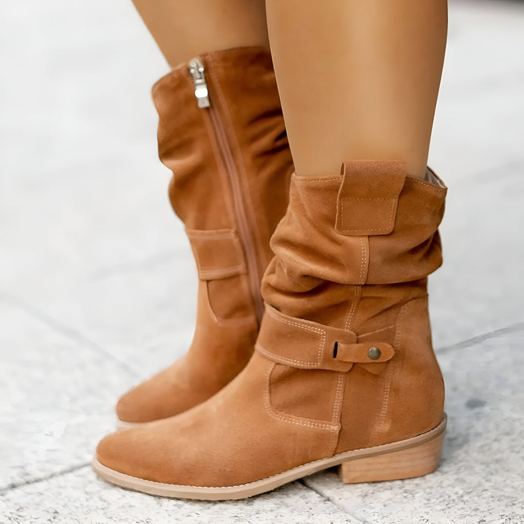 Anika | Freizeitstiefel für Damen mit Weichem Fussbett und niedrigem Absatz