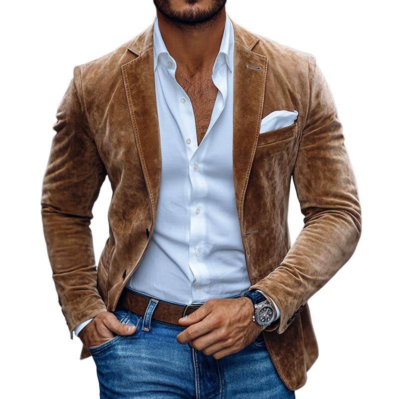 Kingston | Schlichter Zweiknopf-Blazer aus Wildleder für Herren