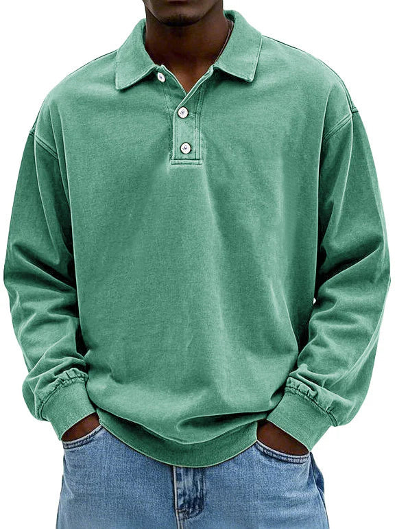 William | Vintage Langarm-Polo Poloshirt für Herren