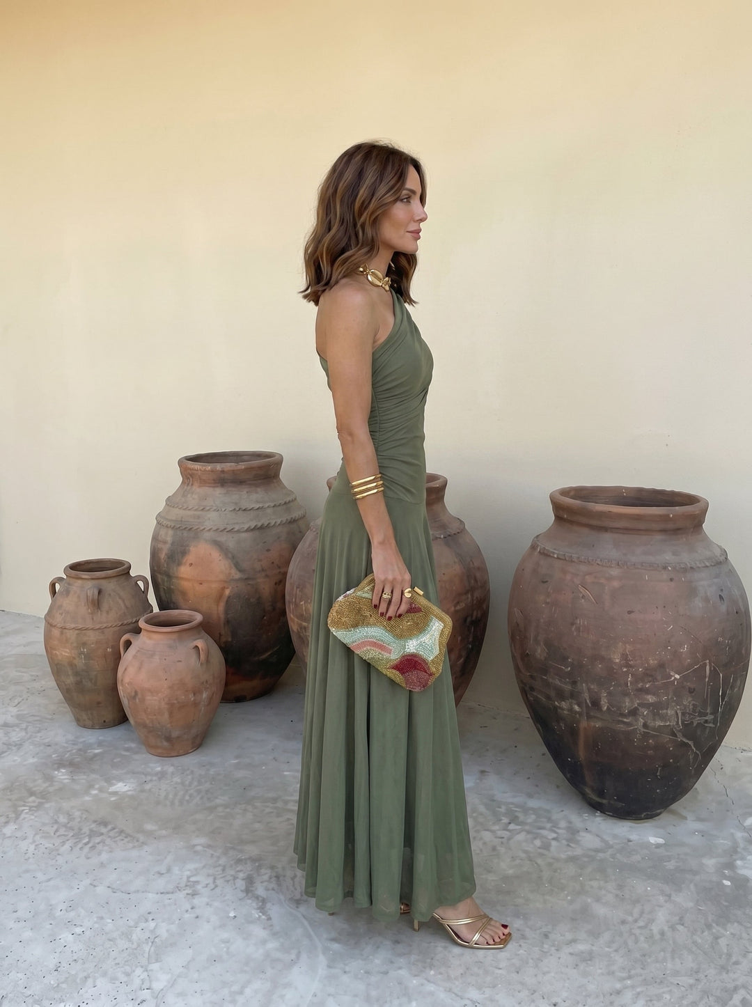 Serena | Damen Maxi Off-Shoulder Kleid