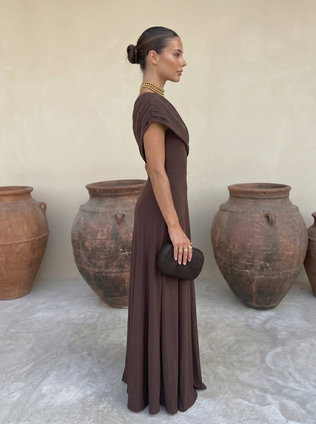 Serena | Damen Maxi Off-Shoulder Kleid
