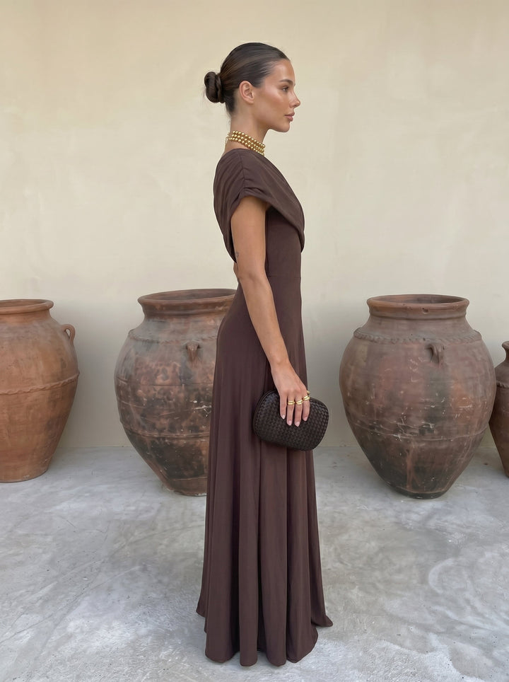Serena | Damen Maxi Off-Shoulder Kleid