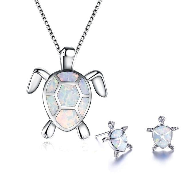 Opal Schildkröte Schmuckset für Damen