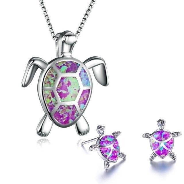 Opal Schildkröte Schmuckset für Damen