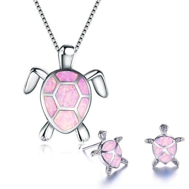Opal Schildkröte Schmuckset für Damen