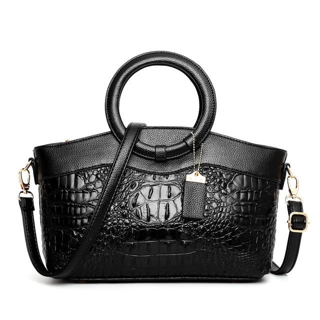 Alfrida | Elegante Handtasche für Damen mit anspruchsvoller Krokodil-Prägung