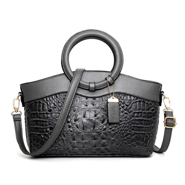Alfrida | Elegante Handtasche für Damen mit anspruchsvoller Krokodil-Prägung