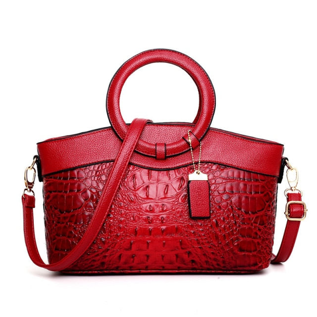 Alfrida | Elegante Handtasche für Damen mit anspruchsvoller Krokodil-Prägung