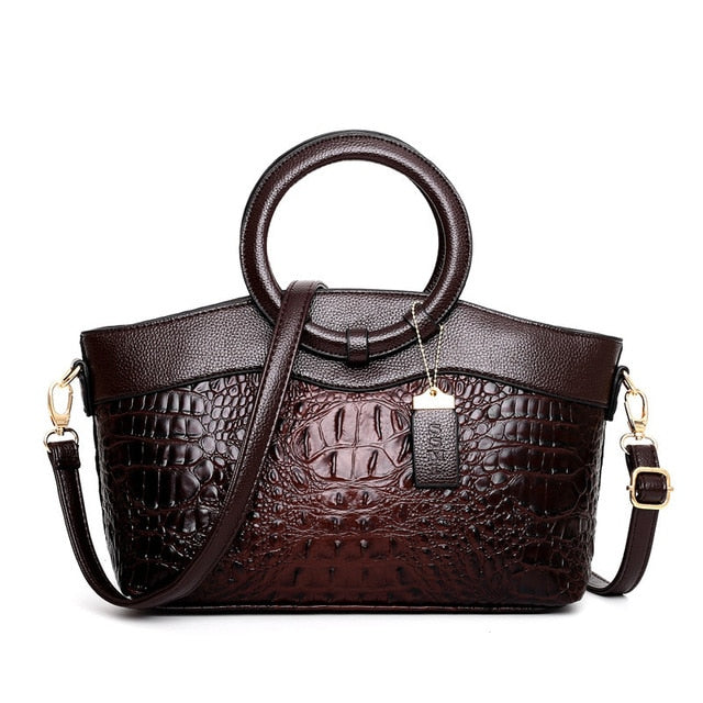 Alfrida | Elegante Handtasche für Damen mit anspruchsvoller Krokodil-Prägung