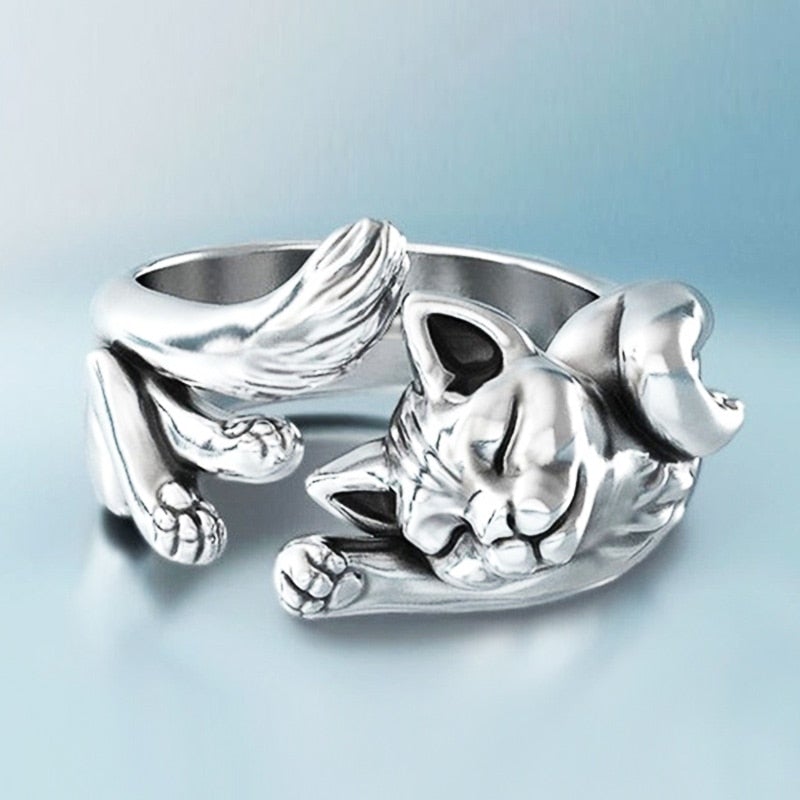 Verstellbares katzeninspiriertes Ring-Accessoire für Damen