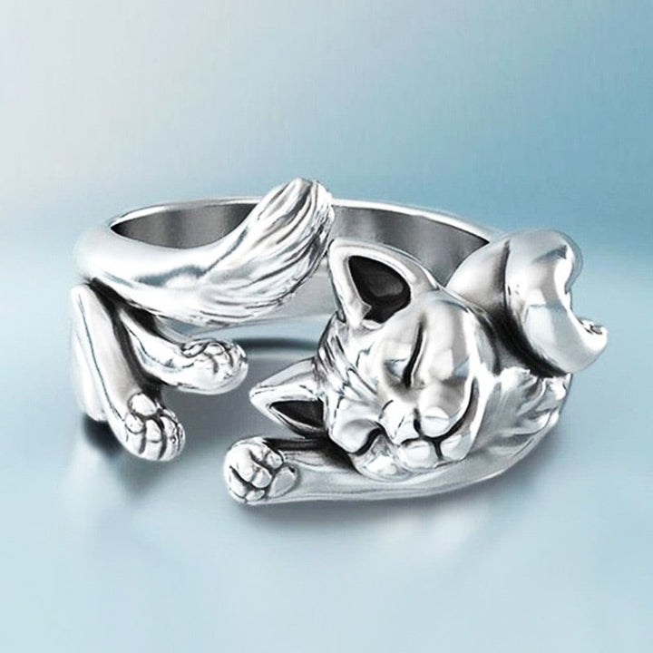 Verstellbares katzeninspiriertes Ring-Accessoire für Damen