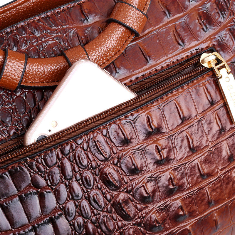 Alfrida | Elegante Handtasche für Damen mit anspruchsvoller Krokodil-Prägung