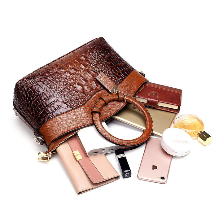Alfrida | Elegante Handtasche für Damen mit anspruchsvoller Krokodil-Prägung
