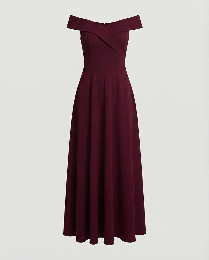 Frieda | Damen Maxikleid im Off-Shoulder-Stil
