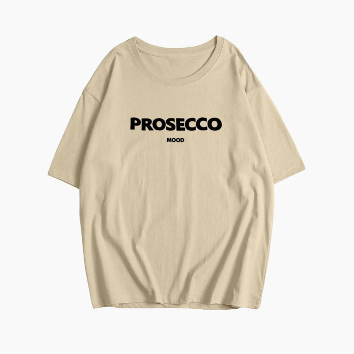 Mood | The Prosecco T-Shirt für Damen mit Rundhalsausschnitt und kurzen Ärmeln