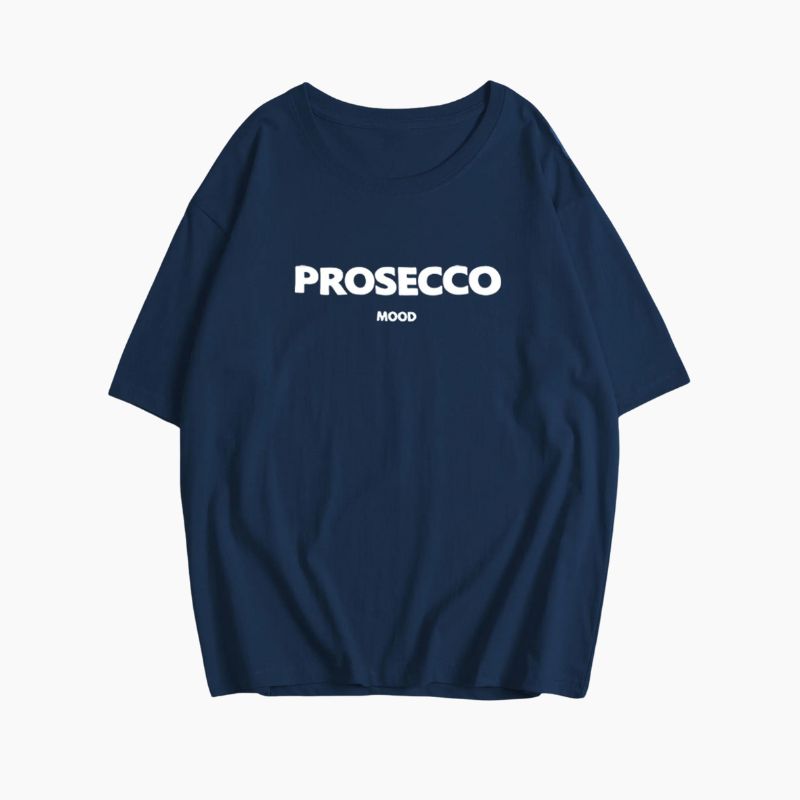 Mood | The Prosecco T-Shirt für Damen mit Rundhalsausschnitt und kurzen Ärmeln
