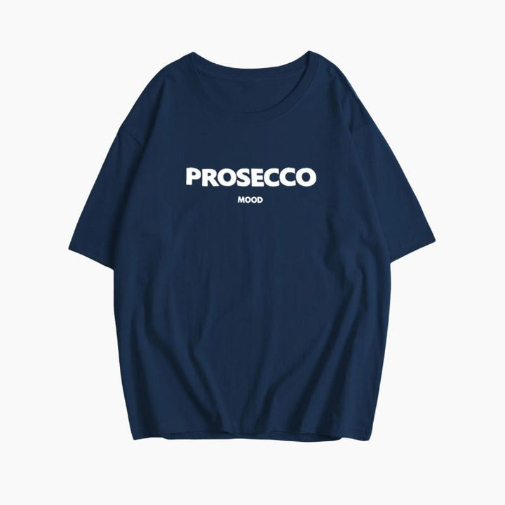 Mood | The Prosecco T-Shirt für Damen mit Rundhalsausschnitt und kurzen Ärmeln