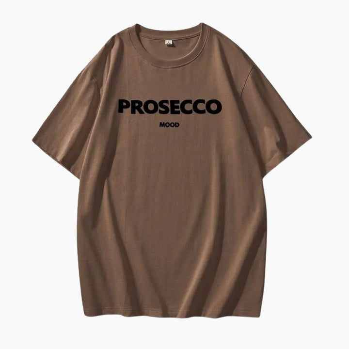 Mood | The Prosecco T-Shirt für Damen mit Rundhalsausschnitt und kurzen Ärmeln