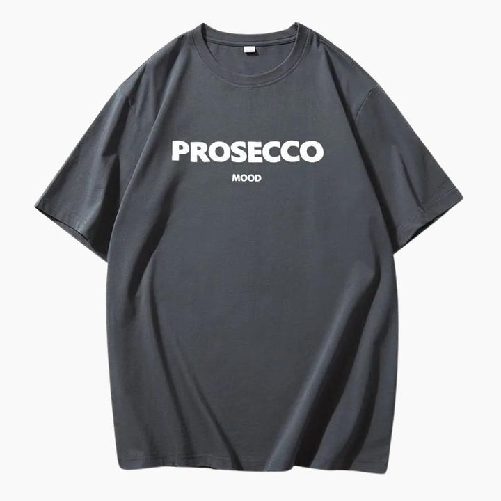 Mood | The Prosecco T-Shirt für Damen mit Rundhalsausschnitt und kurzen Ärmeln