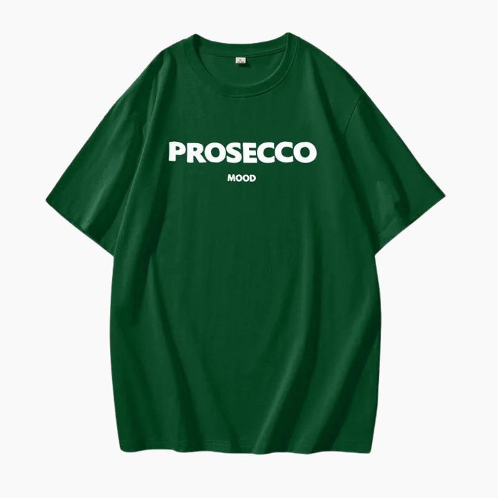 Mood | The Prosecco T-Shirt für Damen mit Rundhalsausschnitt und kurzen Ärmeln