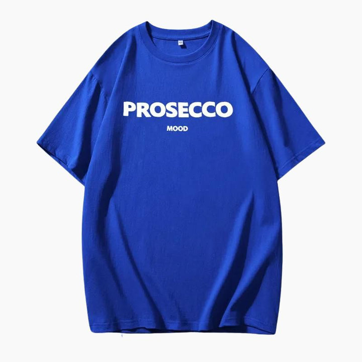 Mood | The Prosecco T-Shirt für Damen mit Rundhalsausschnitt und kurzen Ärmeln