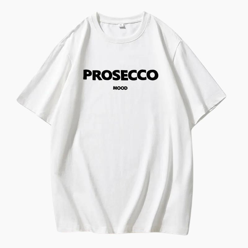 Mood | The Prosecco T-Shirt für Damen mit Rundhalsausschnitt und kurzen Ärmeln