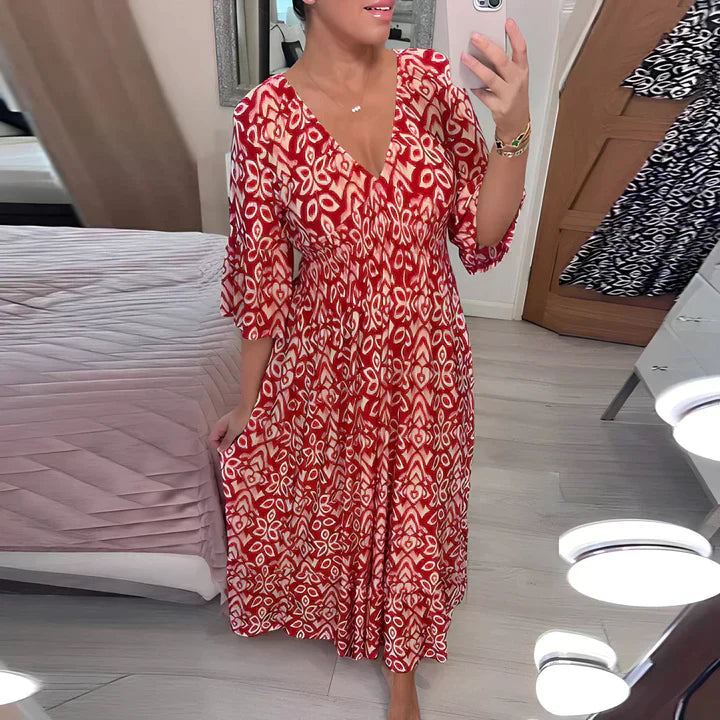 Frieda | Luftiges Sommerkleid für Damen mit V-Ausschnitt