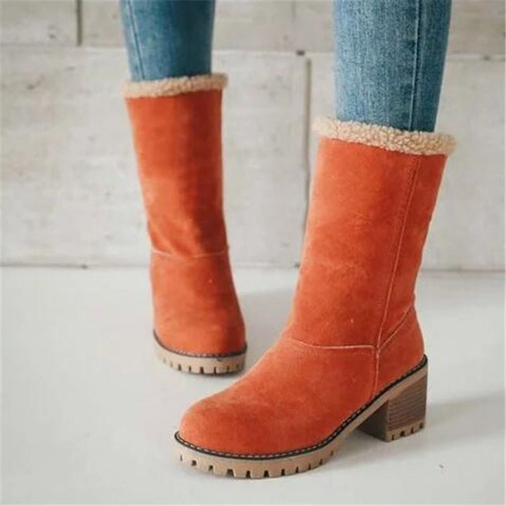 Rosaria | Weich Gefütterte Warme Stiefel für Damen mit niedrigem Absatz