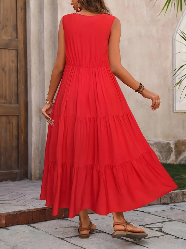 Noelia | Leichte Sommerkleid mit kurzen Ärmeln