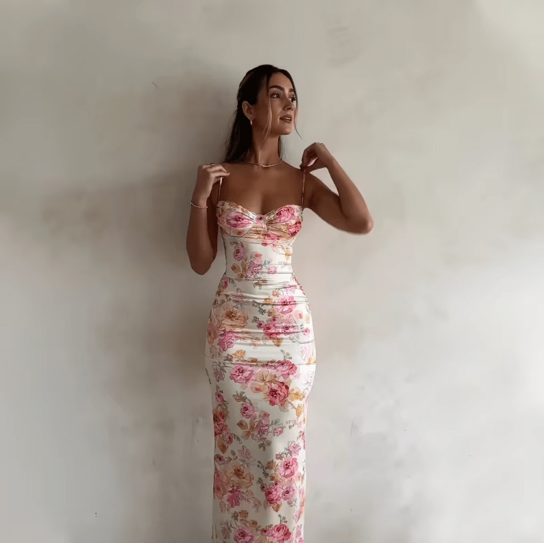 Beau | Sommerliches Maxikleid für Damen mit Blumenmuster