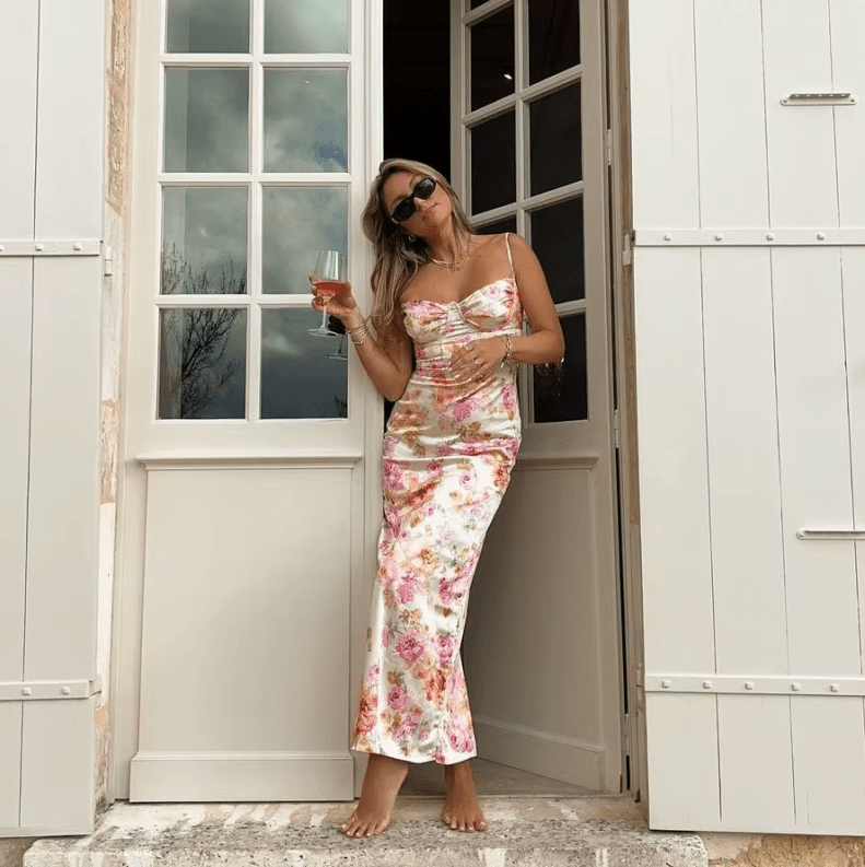 Beau | Sommerliches Maxikleid für Damen mit Blumenmuster