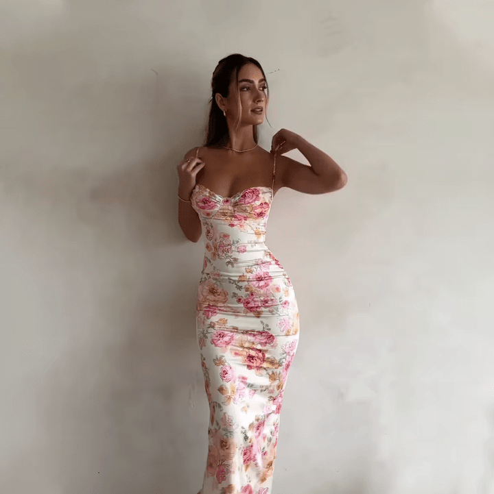 Beau | Sommerliches Maxikleid für Damen mit Blumenmuster
