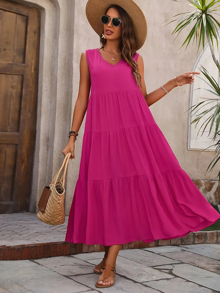 Noelia | Leichte Sommerkleid mit kurzen Ärmeln