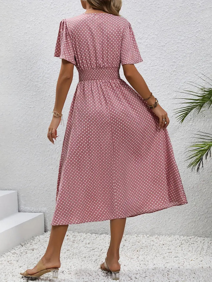 Livia | Damen Sommerkleid mit kurzen Ärmeln