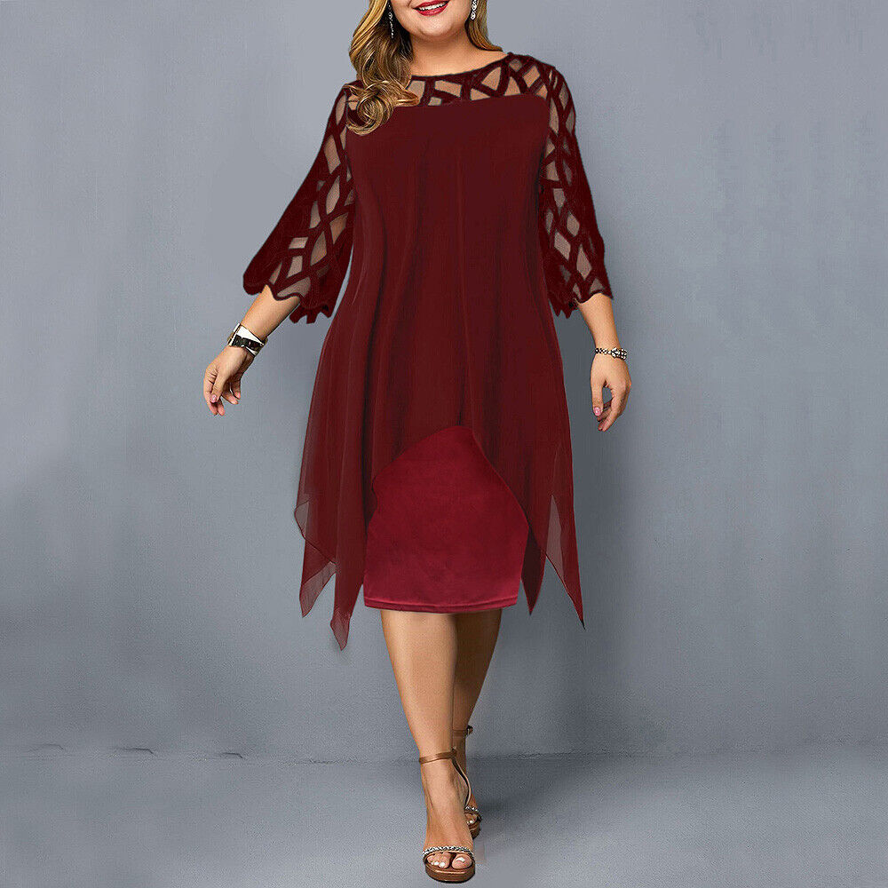 Kirsty | Schickes Plus-Size-Midi-Kleid für moderne Frauen für Damen