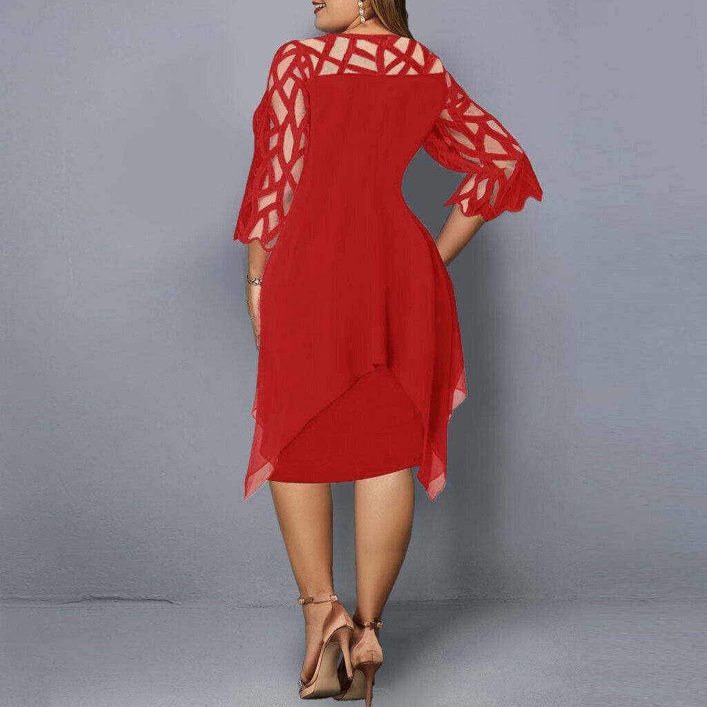Kirsty | Schickes Plus-Size-Midi-Kleid für moderne Frauen für Damen