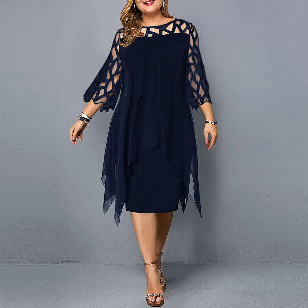 Kirsty | Schickes Plus-Size-Midi-Kleid für moderne Frauen für Damen
