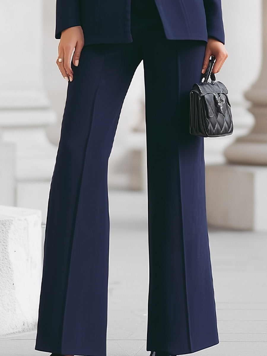 Damen Set aus Blazer & weiter Hose mit Taschen